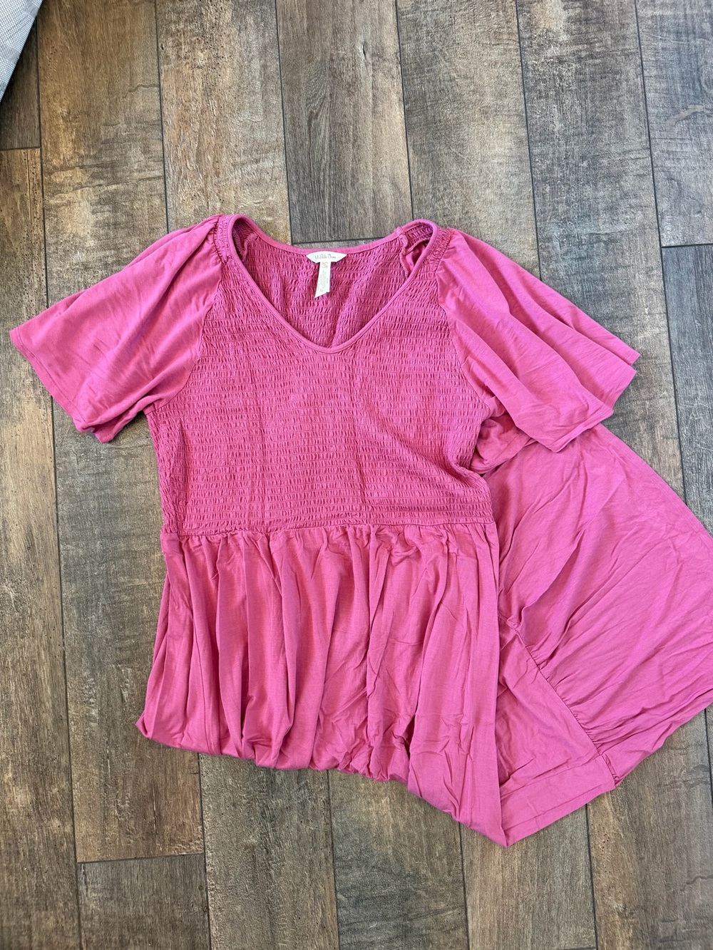 Matilda Jane Rose Pink Smocked V-Neck maxi dress